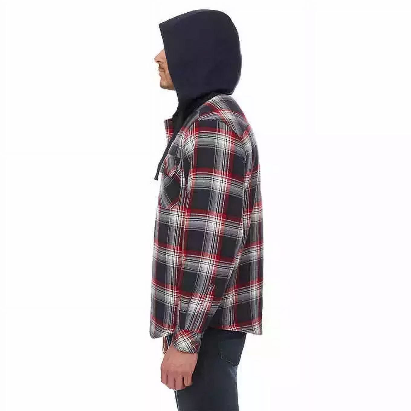 Legendary Outfitters Men’s Plaid Insulated Casual Hooded Shirt Jacket