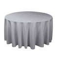 thumbnail image 2 of 55 inch Round Tablecloth - Waterproof & Wrinkle Free Heavy Duty Washable Polyester Table Cloths for Party, Banquet, Dining - Circle Gray 1, 2 of 9