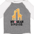thumbnail image 4 of Inktastic My Gran Loves Me Giraffe Girls Long Sleeve Baby Bodysuit, 4 of 5