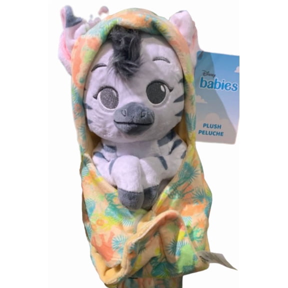 Disney Parks Animal Kingdom Zebra Babies Plush in a Blanket Pouch New With Tag
