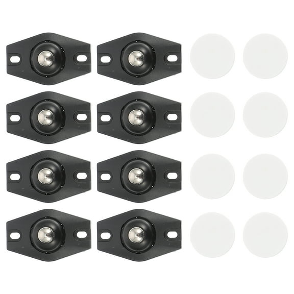 unbranded  8 Pcs Pulley Movers Collapsible Lockable Caster Wheels Black