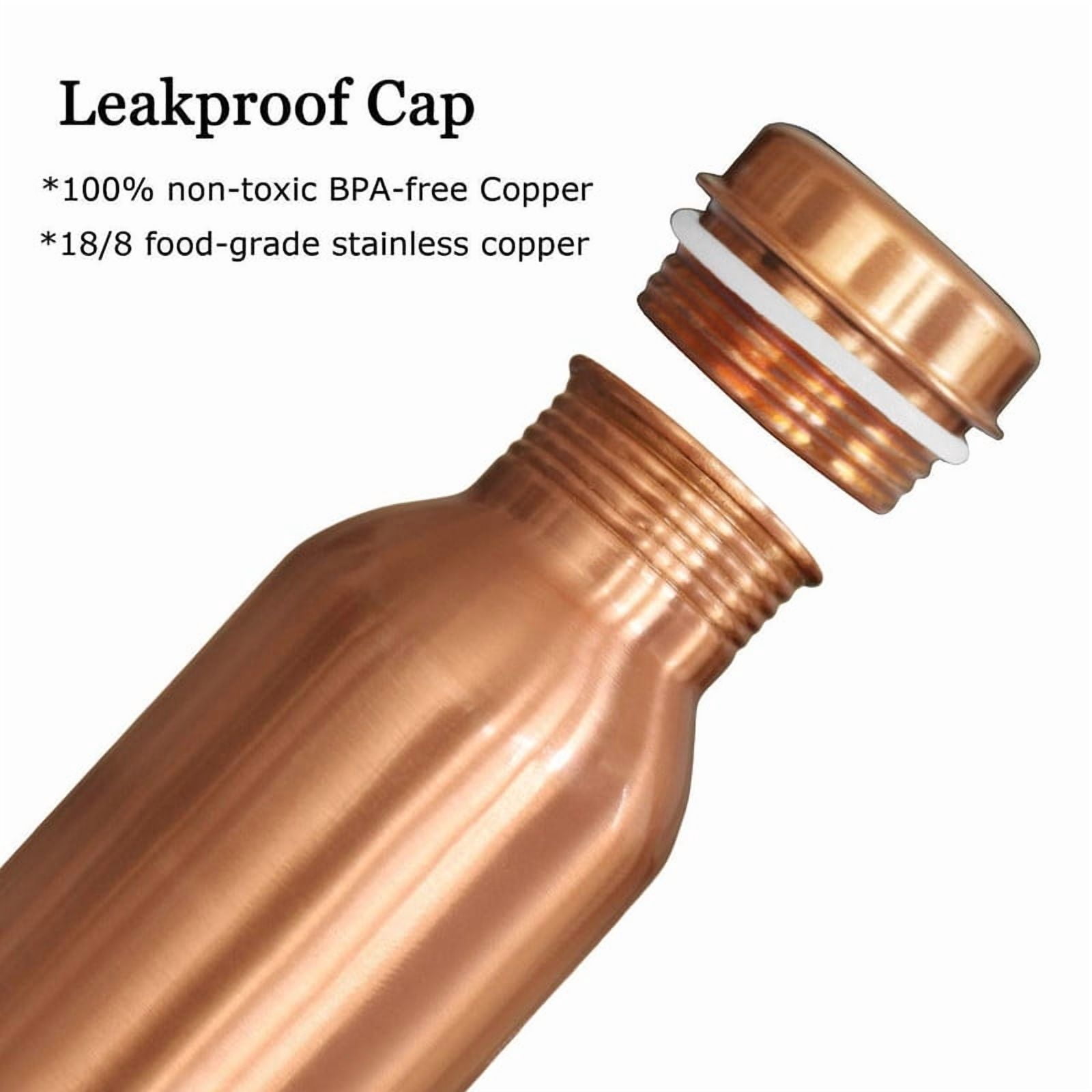 WellSip Copper Bottel | 100% Pure Copper Water Bottle 1000 ML