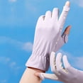 thumbnail image 5 of Ice Silk Driving Gloves for Women UV Protection Touchscreen Non Slip Gloves Breathable Mesh Back Summer Gloves with LOVE Print Free Size, 5 of 9