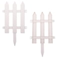 thumbnail image 7 of Landege 4-Pack White Plastic Garden Picket Fence Set, Lawn Edging for Yard, Outdoor Decoration and Landscape Border, 7 of 7