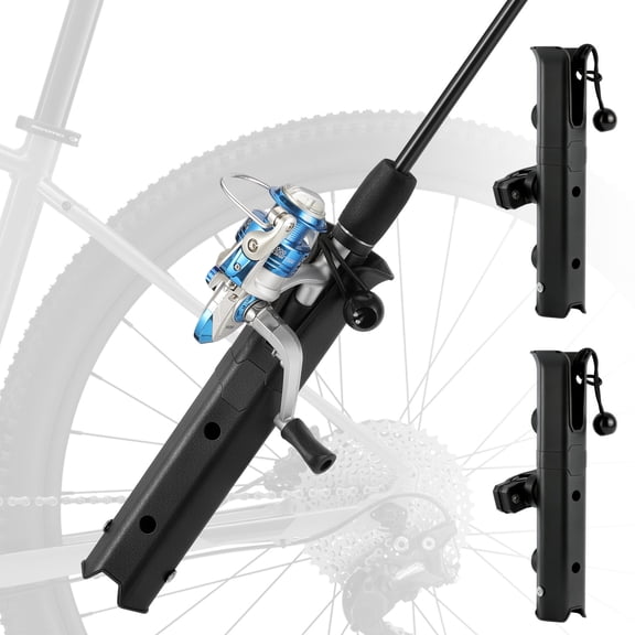 Roylvan Fishing Rod Holder for Bike, 360°Rotatable Pole Mount Clamp for Boat (2 PCS)