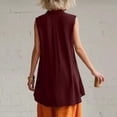 thumbnail image 6 of Posijego Button down Tank Tops for Women Sleeveless Long Shirts Summer Casual Business Office Work Tank Tops for Women, 6 of 9