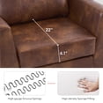 thumbnail image 2 of MCombo Modern Accent Chair, Faux Leather Upholstered Lounge Armchair, Single Sofa Chairs for Living Room Office 4629, 2 of 9