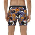 thumbnail image 2 of Men's Boxer Briefs, Spooky Cats Halloween Pumpkins Soft and Breathable Mens Underwear Boxer Briefs With Widen Waist, 2 of 5