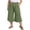 Green, variant on Plus Size Women's Casual Baggy High Waisted Wide Leg Pants Breathable