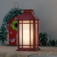 thumbnail image 4 of 13.4 inch Red Christmas Lantern with 6 Hour Timer & Flickering Flame,Decorative Lantern,Christmas Decor, 4 of 9