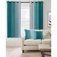thumbnail image 2 of Teal Green Gradient Blackout Curtains 72 Inches Length, Ombre Farmhouse Rustic Wood Window Treatment Thermal Insulated Drapes for Bedroom Living Room 2 Panels 104x72 Inches, 2 of 8