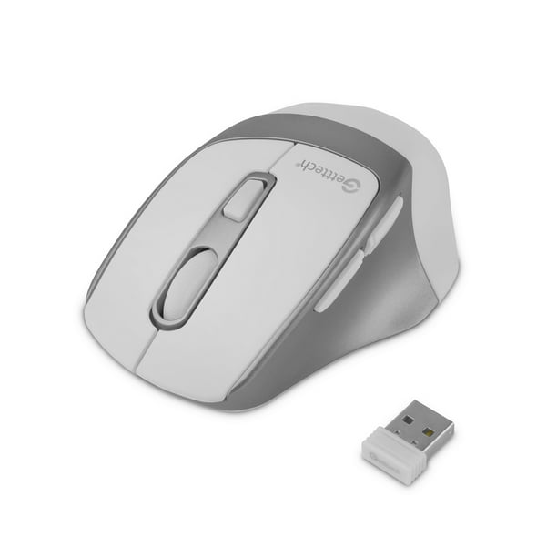 Mouse Inalambrico Getttech 6D Office Bluetooth Wi-Fi 2.4GHz 6 Botones 1600DPI GGM-STDBW-01-WH Getttech