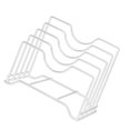 thumbnail image 5 of Soporte de Torto de Almacenamiento RACK DE ALMACENAMIENTO DE HIERRO 4 RANURAS SOPORTE DE TETA DE OLLA INTEGRADA PARA ENCIMERA DE COCINA, 5 of 5
