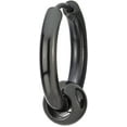 thumbnail image 3 of Laklulu - Pendientes de aro con bisagras de acero inoxidable con cuentas circulares negras para hombres y mujeres, 2 unidades, 3 of 5