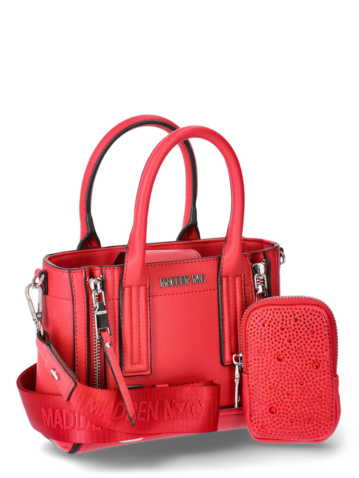 Madden NYC Women's Mini Zipper Satchel with Embellished Madden NYC Women's Mini Zipper Satchel with Embellished