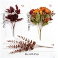 thumbnail image 3 of Fall Floral Bouquet Sunflower Peony Stems Artificial Autumn Arrangement Warm Harvest Colors and Flexible Stems for Table Centerpieces Mantel Decor and Entryway Displays, 3 of 6