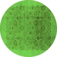 thumbnail image 1 of Ahgly Company Indoor Round Oriental Green Industrial Area Rugs, 8' Round, 1 of 4