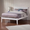 thumbnail image 1 of Leo & Lacey Madison Queen Solid Wood Platform Bed in White, 1 of 2