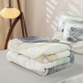 thumbnail image 5 of Manfei Watercolor Sleep Kitten Zipper Twin Comforter Sets with Fitted Sheet and 2 Pillowcases, Kawaii Pet Zipper Bedding Set, Cream Green Blue, Gray Reversible, 4 Pieces, 5 of 7