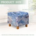 thumbnail image 5 of Jiueut Butterfly Purple Fluid Marble Print Footstool Slipcover, Wear Resistant Ottoman Decoration Stretch Rectangular Furniture Protection for Footrest Sofa, 5 of 7