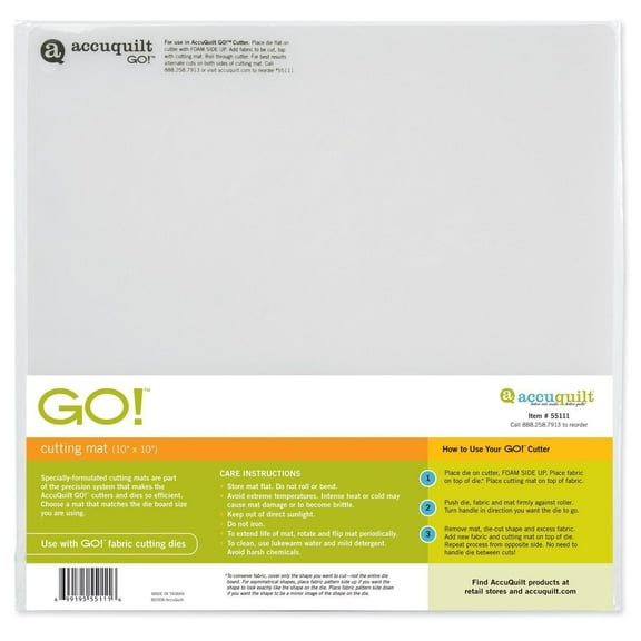 Accuquilt GO! Cutting Mat 10" x 10" 2 Pack