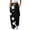 Black, variant on DeHolifer Sweatpants for Women High Waist Elastic Waist Drawstring Star Print Straight Leg Sweatpants Casual Loose Joggers Pants Gray XL