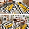 thumbnail image 5 of Area Rugs for Living Room Bedroom, Yellow Truck 4'x6' Rug Washable Carpet Runner Indoor Outdoor, Farmhouse Bee Daisy Black White Buffalo Plaid Non Slip Accent Floor Mats Rug for Kitchen, Office, 5 of 8