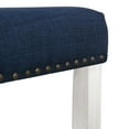 thumbnail image 6 of WestinTrends Lenox 29" upholstered nail head bar stool, Antique White/Navy Blue, 6 of 8
