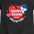 thumbnail image 2 of Baby Shark - Daddy Shark Is My Valentine - Toddler Girls Fitted Short Sleeve T-Shirt, 2 of 5