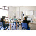 thumbnail image 2 of Desk Sneeze Guard, Plastic Clear Divider Shield for Office and Classroom, Portable Screen Protector, Privacy Divider Shield, Clear Desk Panel Barrier, 2 of 3