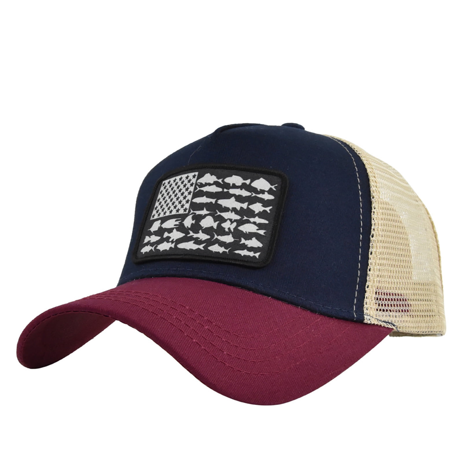Baynetin Casquette de Baseball, Unisexe Respirant Couleur Unie Maille Dos Réglable Fermeture Snapback Anti UV Chapeau de Protection Solaire (Bleu Royal