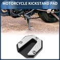 thumbnail image 2 of Unique Bargains Motorcycle Kickstand Pad Motorcycle Kick Stand with Wrench Aluminum Alloy Silver Tone 1 Set, 2 of 7