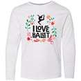 thumbnail image 3 of Inktastic Ballerina Dancer I Love Ballet Long Sleeve Youth T-Shirt, 3 of 5