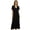 Black, variant on Women's Short Sleeve V-Neck Nightgown, Long Length Comfortable Sleep Dress for Bedtime, Summer Nights, and Home Loungewear, Soft and Breathable Fabric-Beige