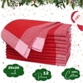 thumbnail image 2 of Red Cotton Cloth Washable Napkins, Hemstitch, Set of 12 - 20x20 inch, 2 of 3