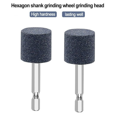

2PCS Hexagonal shank grinding wheel sharpening head portable grinding drill tool