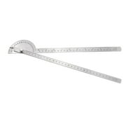 Uxcell 0-180° Round Head Protractor with 10 inch 300mm Arm Stainless Steel Measuring Ruler