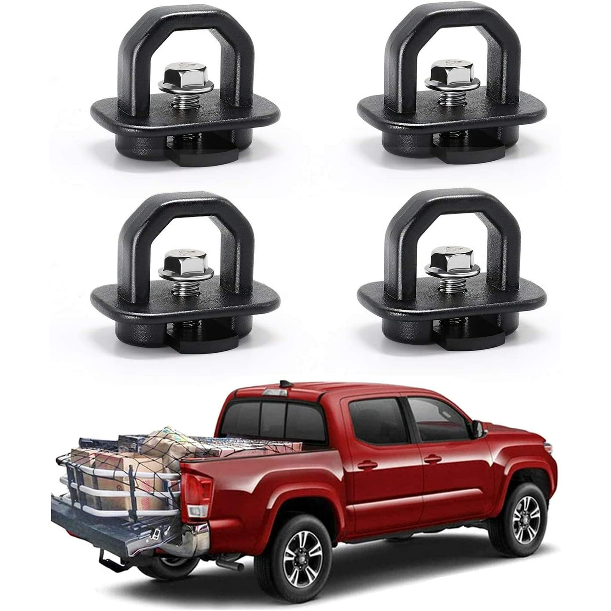 4 Pack Truck Tie Downs Anchors Pickup Truck Bed Top Side Wall Tie Down Stake Aluminium Cargo Trailer Anchor Point D Ring Hook Fits 07 19 Chevy Silverado Gmc Sierra 15 19 Chevy Colorado Gmc