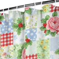 thumbnail image 3 of Pioneer Flower Floral Print Pattern Shower Curtain 84"x72", Bathroom Decorative Shower Curtain Set with 12 Hooks, Waterproof Washable, 3 of 6