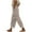 Khaki, variant on Wide Leg Pants for Women Cotton Elastic High Waisted Striped Lounge Pants Casual Loose Trousers with Pockets
