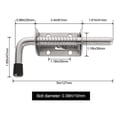 thumbnail image 5 of 12 Pack 5 Inch Spring Loaded Latch Pin 304 Stainless Steel Barrel Bolt Thickened 2mm Door Lock, Brushed Finished, 5 of 5