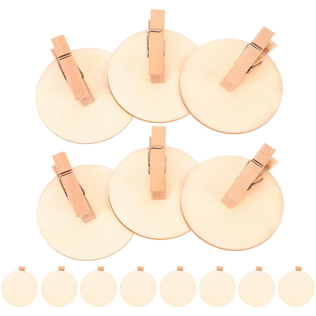 Miangastore 20 Pcs Mini Pinces en Bois Mini Pinces pour Messages Pinces Vierges Clips pour Bricolage