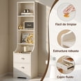 thumbnail image 2 of Buró Blanco con 2 Cajones y 3 Repisas Mueble para Recámara o Estudio Organizador Moderno, 2 of 8