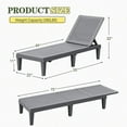 thumbnail image 5 of Vineego Set of 2 Patio Outdoor Chaise Lounge Chair Recliner with Adjustable Backrest, Gray, 5 of 7