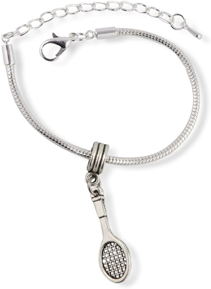 Emerald Park Jewelry Tennis Racquet Bracelet (Single Racket