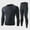 Blue, variant on Labymos Men Thermal Underwear Set Sweat Shirt Long Johns Bodycon Fit Breathable Running Skiing Winter Sports Gear