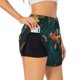 thumbnail image 1 of Balery Koi Pond Lilies Pantalones cortos deportivos para mujer con forro y dos bolsillos, elásticos, para entrenamiento, gimnasio, yoga-XX-Large, 1 of 7
