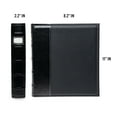 thumbnail image 6 of Bellagio-Italia 3-Ring Office Binder - Black - Leather - 250-Sheet Storage Capacity - File Storage for Presentations, Documents - Blank Index Plate on Spine for Custom Labeling -1 Pack, 6 of 7