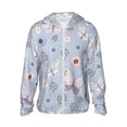 thumbnail image 1 of Vsdgher Sweat à Capuche Imprimé Papillon Bleu pour Adultes, Protection Solaire à Manches Longues pour Hommes et Femmes, Pêche, Course, Natation - Grand, 1 of 7