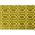 thumbnail image 1 of Ahgly Company Machine Washable Indoor Rectangle Abstract Yellow Contemporary Area Rugs, 2' x 4', 1 of 4